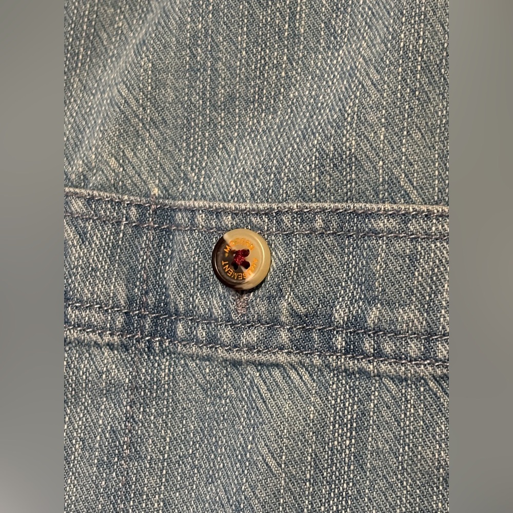 Modern Amusement- Womens Denim Long Sleeve Button Down Shirt - Picture 6 of 9